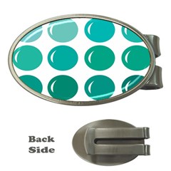 Bubbel Balloon Shades Teal Money Clips (oval)  by Mariart