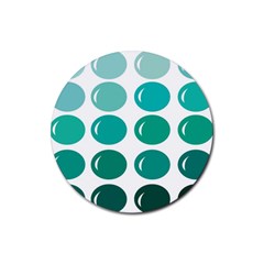 Bubbel Balloon Shades Teal Rubber Coaster (round) 