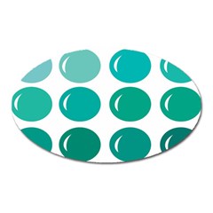 Bubbel Balloon Shades Teal Oval Magnet