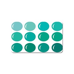 Bubbel Balloon Shades Teal Magnet (name Card) by Mariart