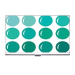 Bubbel Balloon Shades Teal Business Card Holders Front