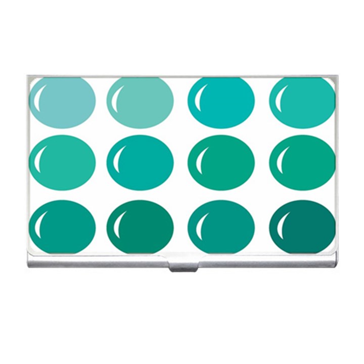 Bubbel Balloon Shades Teal Business Card Holders