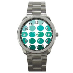 Bubbel Balloon Shades Teal Sport Metal Watch by Mariart