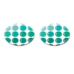 Bubbel Balloon Shades Teal Cufflinks (oval)