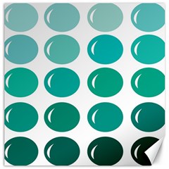 Bubbel Balloon Shades Teal Canvas 12  X 12   by Mariart