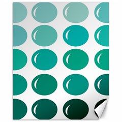 Bubbel Balloon Shades Teal Canvas 16  X 20   by Mariart