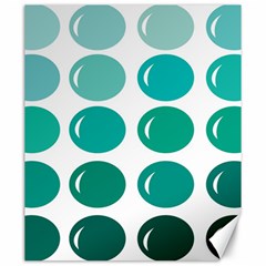 Bubbel Balloon Shades Teal Canvas 20  X 24   by Mariart