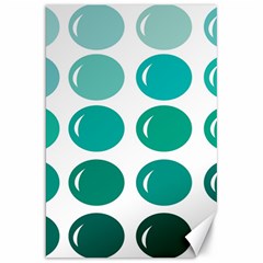 Bubbel Balloon Shades Teal Canvas 20  X 30   by Mariart