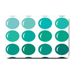 Bubbel Balloon Shades Teal Small Doormat  by Mariart