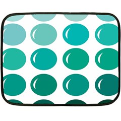 Bubbel Balloon Shades Teal Double Sided Fleece Blanket (mini)  by Mariart