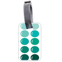 Bubbel Balloon Shades Teal Luggage Tags (two Sides) by Mariart