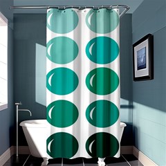 Bubbel Balloon Shades Teal Shower Curtain 36  X 72  (stall)  by Mariart