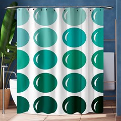 Bubbel Balloon Shades Teal Shower Curtain 60  X 72  (medium)  by Mariart