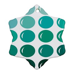 Bubbel Balloon Shades Teal Snowflake Ornament (two Sides) by Mariart