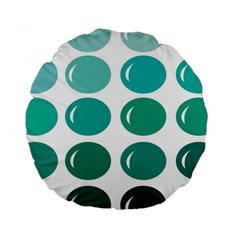 Bubbel Balloon Shades Teal Standard 15  Premium Round Cushions by Mariart