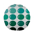 Bubbel Balloon Shades Teal Standard 15  Premium Round Cushions Front