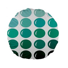 Bubbel Balloon Shades Teal Standard 15  Premium Flano Round Cushions by Mariart