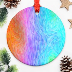 Aurora Rainbow Orange Pink Purple Blue Green Colorfull Ornament (round)