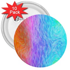 Aurora Rainbow Orange Pink Purple Blue Green Colorfull 3  Buttons (10 Pack)  by Mariart