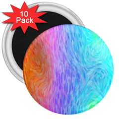 Aurora Rainbow Orange Pink Purple Blue Green Colorfull 3  Magnets (10 Pack)  by Mariart