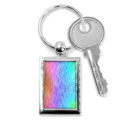 Aurora Rainbow Orange Pink Purple Blue Green Colorfull Key Chains (rectangle) 