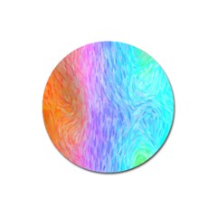 Aurora Rainbow Orange Pink Purple Blue Green Colorfull Magnet 3  (round)