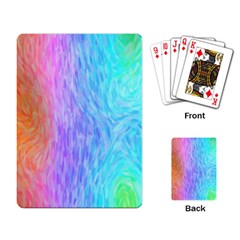 Aurora Rainbow Orange Pink Purple Blue Green Colorfull Playing Card by Mariart