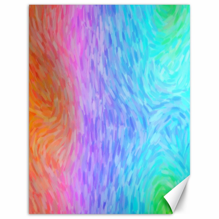 Aurora Rainbow Orange Pink Purple Blue Green Colorfull Canvas 12  x 16  