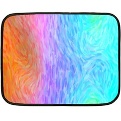 Aurora Rainbow Orange Pink Purple Blue Green Colorfull Double Sided Fleece Blanket (mini)  by Mariart