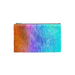 Aurora Rainbow Orange Pink Purple Blue Green Colorfull Cosmetic Bag (small)  by Mariart