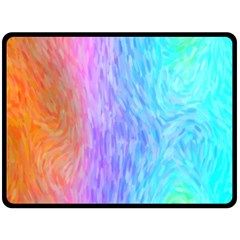 Aurora Rainbow Orange Pink Purple Blue Green Colorfull Fleece Blanket (large)  by Mariart