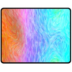 Aurora Rainbow Orange Pink Purple Blue Green Colorfull Fleece Blanket (medium)  by Mariart