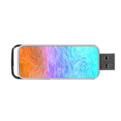 Aurora Rainbow Orange Pink Purple Blue Green Colorfull Portable Usb Flash (two Sides) by Mariart