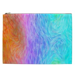 Aurora Rainbow Orange Pink Purple Blue Green Colorfull Cosmetic Bag (xxl)  by Mariart