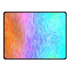 Aurora Rainbow Orange Pink Purple Blue Green Colorfull Double Sided Fleece Blanket (small)  by Mariart