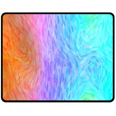 Aurora Rainbow Orange Pink Purple Blue Green Colorfull Double Sided Fleece Blanket (medium) 