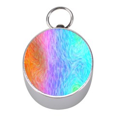 Aurora Rainbow Orange Pink Purple Blue Green Colorfull Mini Silver Compasses by Mariart