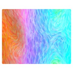 Aurora Rainbow Orange Pink Purple Blue Green Colorfull Double Sided Flano Blanket (medium) 