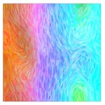 Aurora Rainbow Orange Pink Purple Blue Green Colorfull Large Satin Scarf (Square) Front