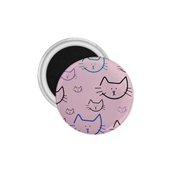 Cat Pattern Face Smile Cute Animals Beauty 1 75  Magnets