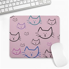 Cat Pattern Face Smile Cute Animals Beauty Large Mousepads