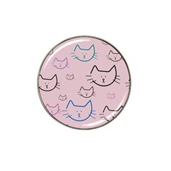 Cat Pattern Face Smile Cute Animals Beauty Hat Clip Ball Marker (4 Pack) by Mariart