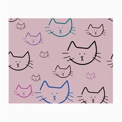 Cat Pattern Face Smile Cute Animals Beauty Small Glasses Cloth by Mariart