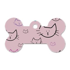 Cat Pattern Face Smile Cute Animals Beauty Dog Tag Bone (two Sides)