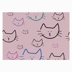 Cat Pattern Face Smile Cute Animals Beauty Large Glasses Cloth (2-side)