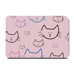 Cat Pattern Face Smile Cute Animals Beauty Small Doormat  by Mariart