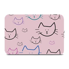 Cat Pattern Face Smile Cute Animals Beauty Plate Mats by Mariart