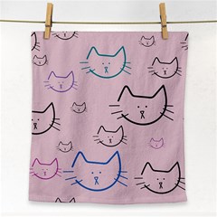 Cat Pattern Face Smile Cute Animals Beauty Face Towel