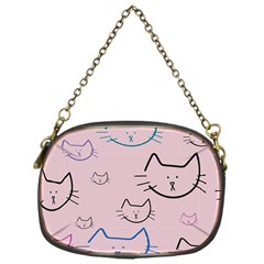 Cat Pattern Face Smile Cute Animals Beauty Chain Purses (one Side)  by Mariart