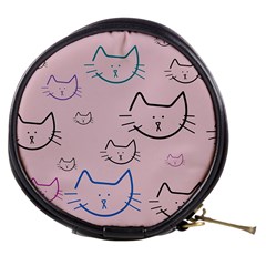 Cat Pattern Face Smile Cute Animals Beauty Mini Makeup Bags by Mariart